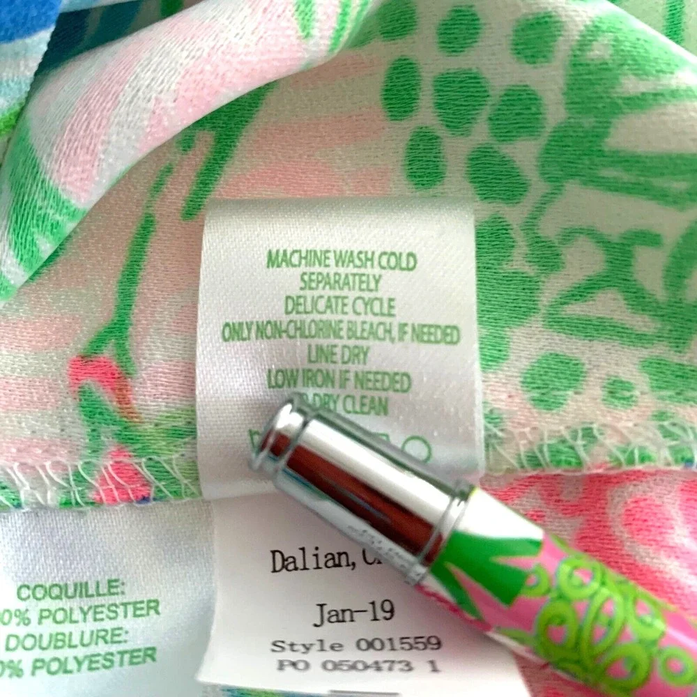 Lilly Pulitzer Pearl Romper Cheek to Cheek sz 2 Animals‎ Floral - Picture 8 of 8